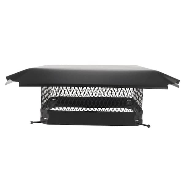 HY-C 15 in. x 15 in. California Oregon Bolt-On Single Flue Chimney Cap in Black Galvanized Steel