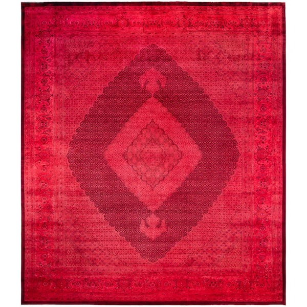 Fine Vibrance Pink 10 X 14 Hand-Knotted Wool Indoor Area Rug