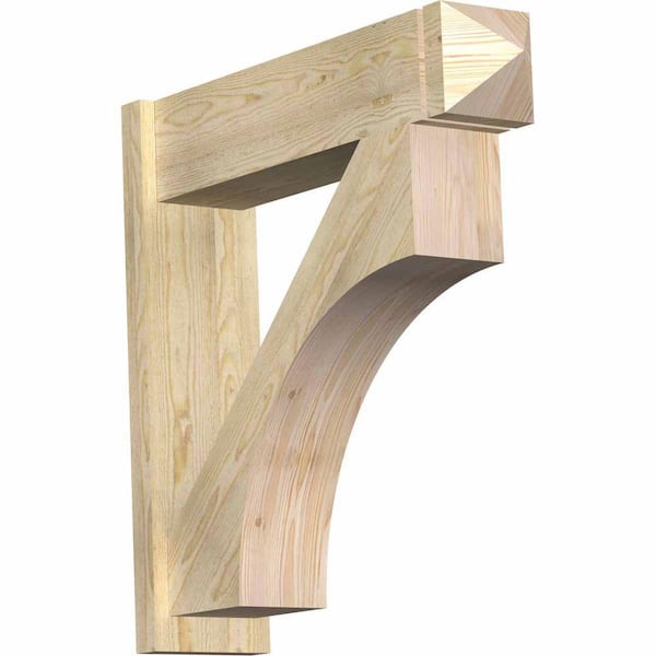 Ekena Millwork 8 in. x 32 in. x 32 in. Douglas Fir Westlake Arts and Crafts Rough Sawn Outlooker