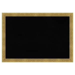 Angled Gold Wood Framed Black Corkboard 39 in. x 27 in. Bulletin Board Memo Board