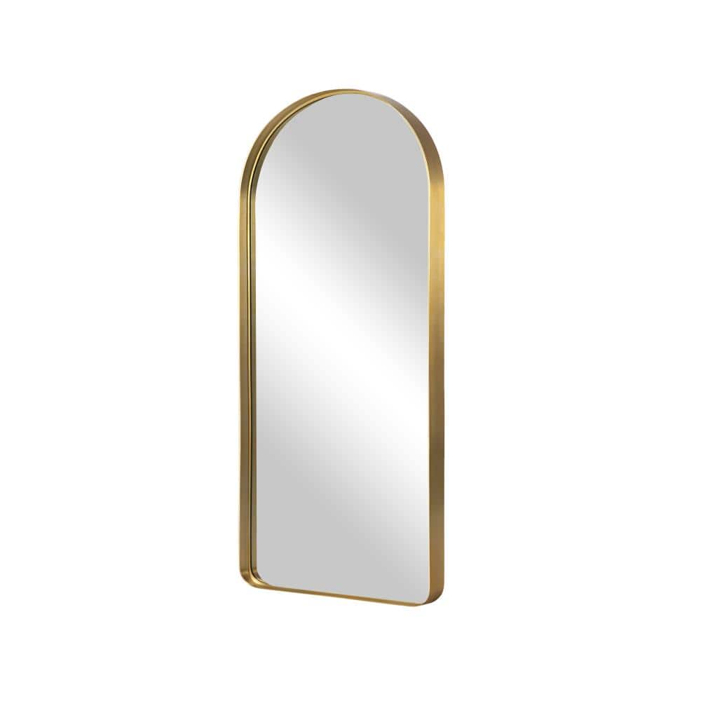 Gold 32 in. W x 71 in. H Arched Brushed Metal Frame Full Length Mirror Floor Mirror HD Shatterproof Full Body Mirror price history on PriceWatchPro