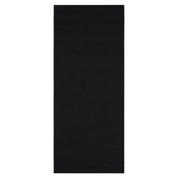 Multi Use Flat Black Needlepunch 3 ft. x 20 ft. Indoor/Outdoor Commercial Mat