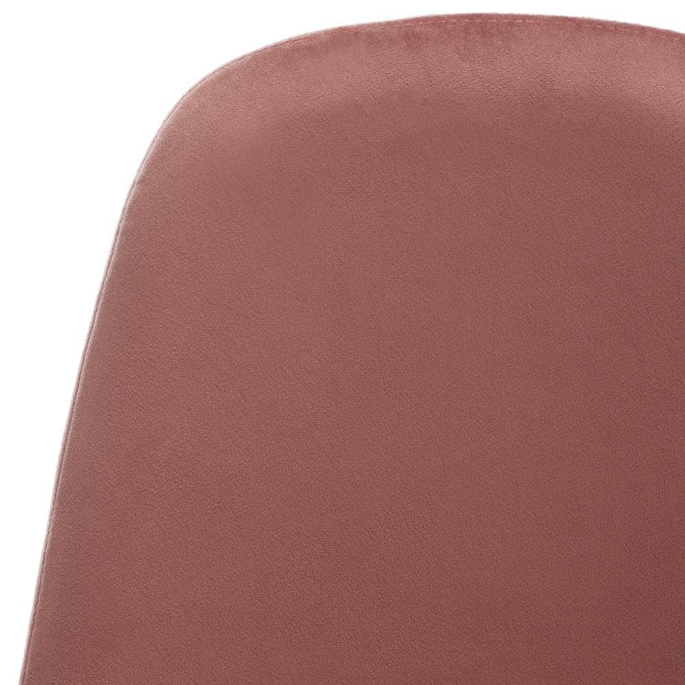 Set of 2 Pink and Dark Grey Upholstered Dining Chairs