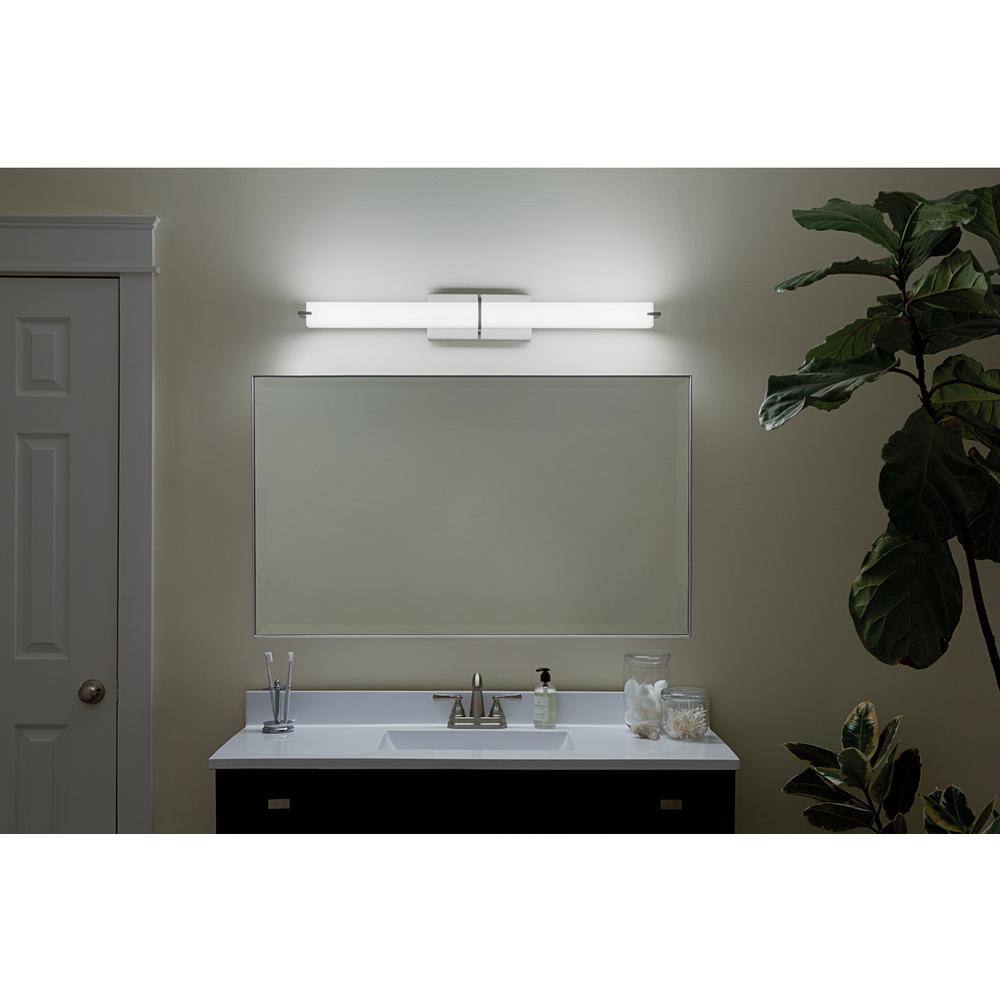 Brushed Nickel 37.5" Dimmable LED Wall Light