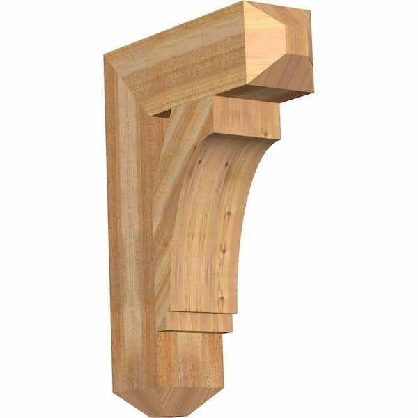 Ekena Millwork 6 in. x 28 in. x 20 in. Western Red Cedar Imperial Craftsman Rough Sawn Bracket