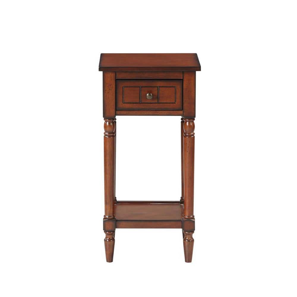 French Country Khloe Mahogany Accent Table with Storage