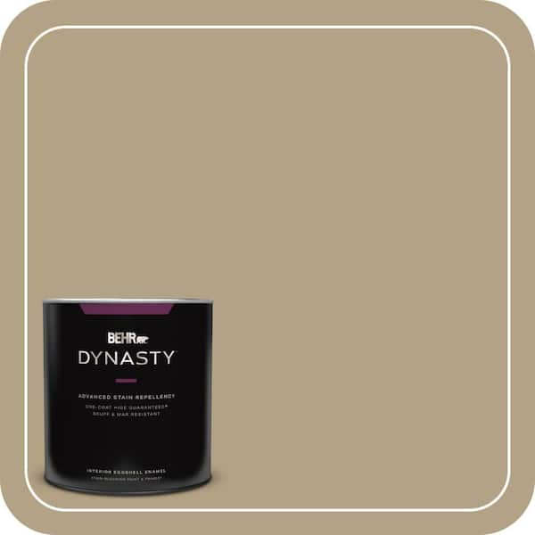 1 qt. #PPU8-07 Chamois Tan One-Coat Hide Eggshell Enamel Interior Stain-Blocking Paint and Primer