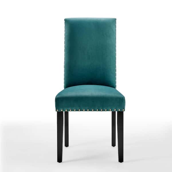 MODWAY Parcel Teal Performance Velvet Dining Side Chairs (Set of 2)