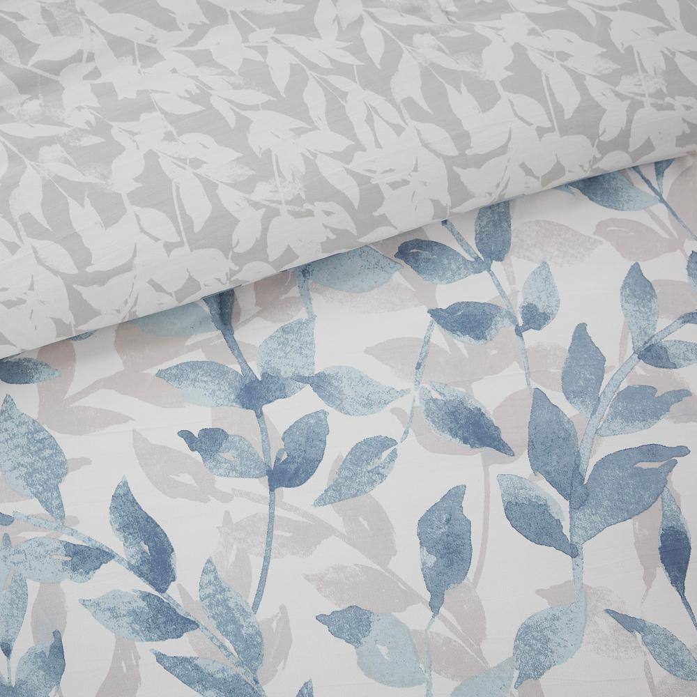 King Blue Microfiber Reversible Bed in a Bag Set