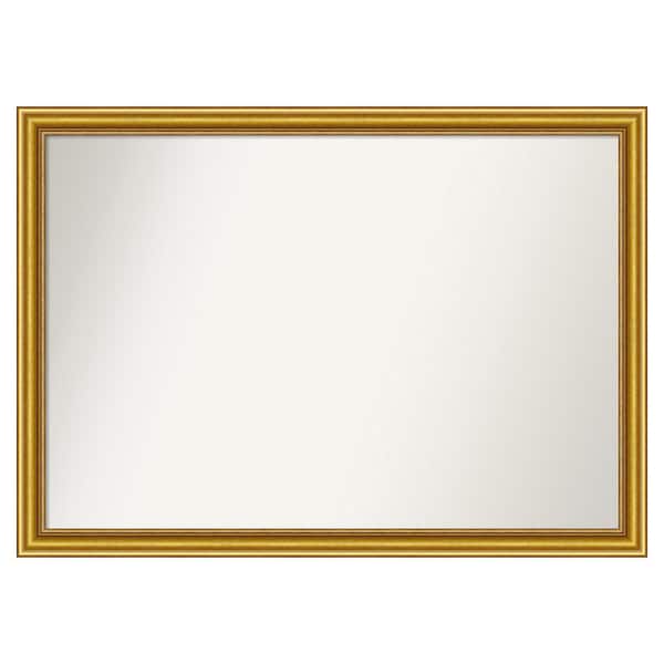 Amanti Art Townhouse Gold 45.75 in. x 32.75 in. Custom Non-Beveled Wood Framed Batthroom Vanity Wall Mirror