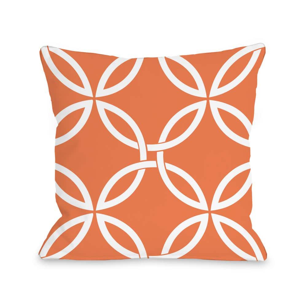 tangerine throw pillows