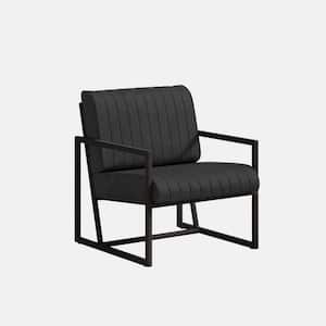 Black PU Leather Arm Chair