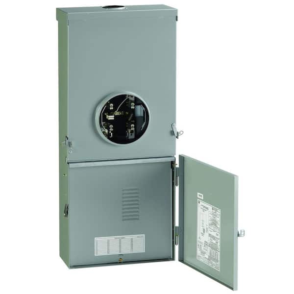 GE PowerMark Gold 200 Amp 4-Space 8-Circuit Ringless Horn-Bypass Overhead/Underground Combination Main Lug Load Center