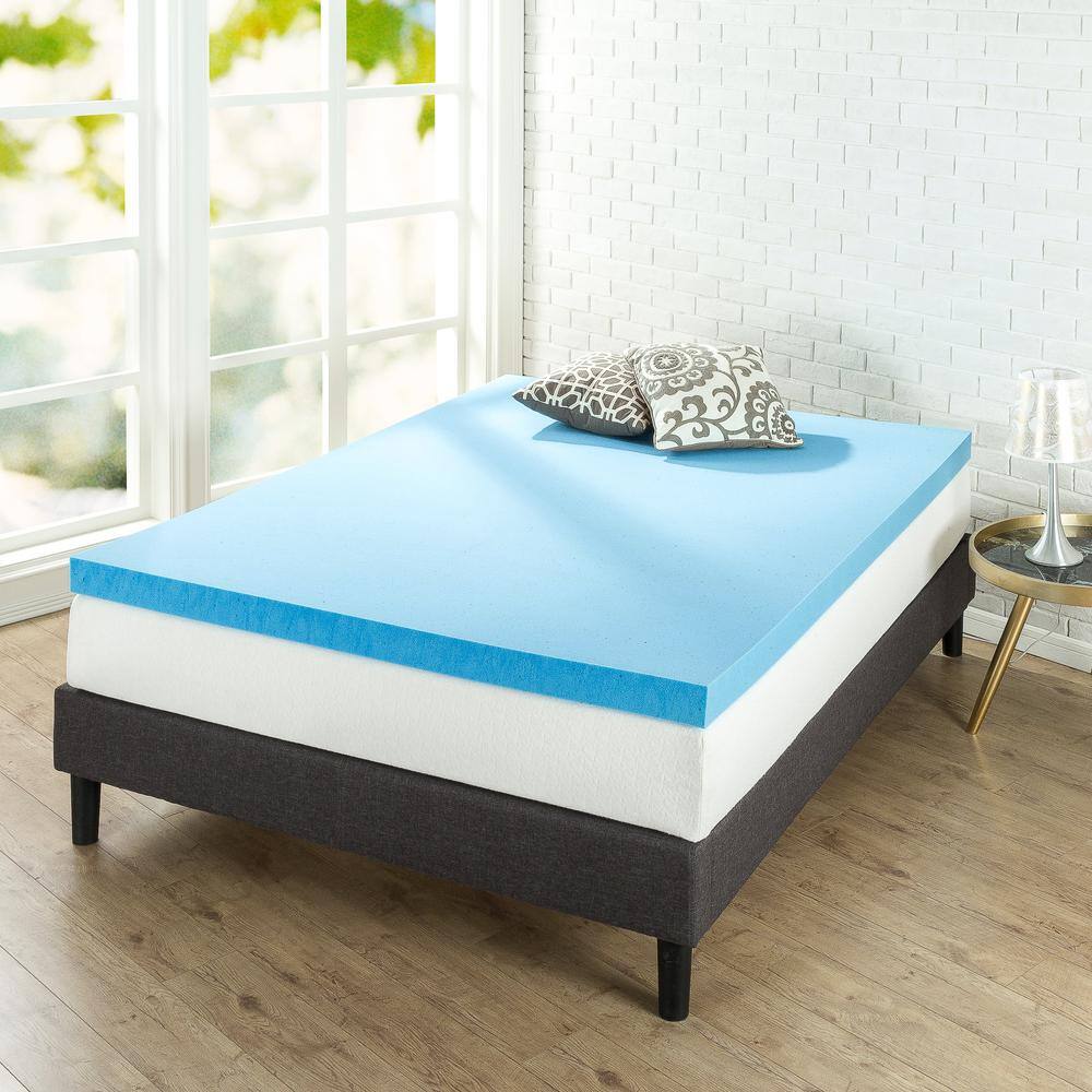 Zinus Green Tea Cooling Gel 3 in. Full Memory Foam Mattress Topper GHO ...