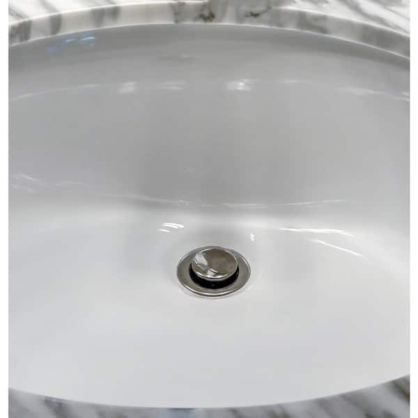 PF WaterWorks SinkSTRAIN Brushed Nickel Bathroom Sink Stopper in