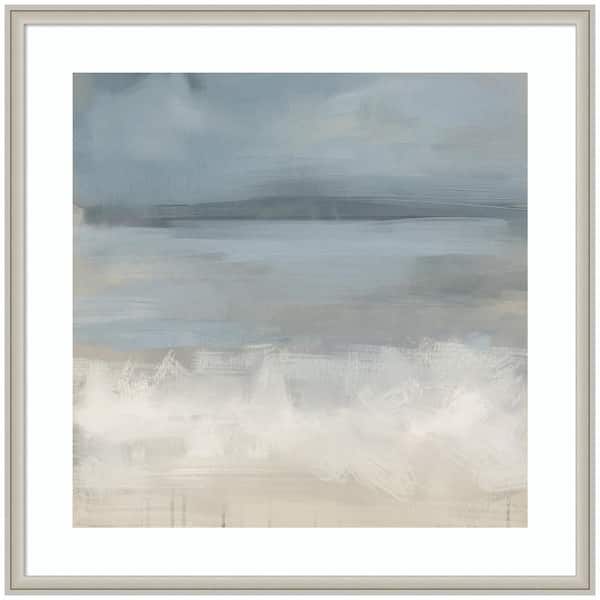 Florence "The Blues" by Mary Sparrow Abstract Framed Art Print 34 in. x 34 in.