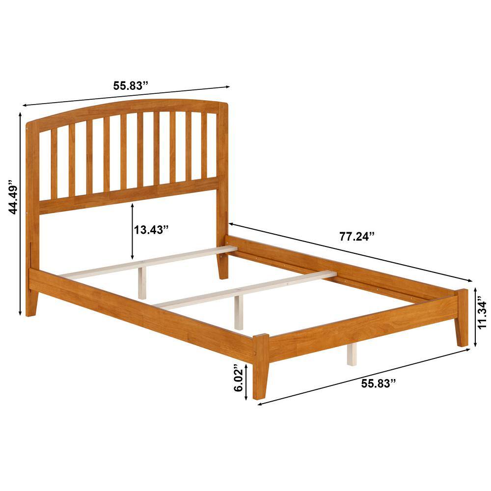 Richmond Full Light Toffee Solid Wood Mission Bed Frame