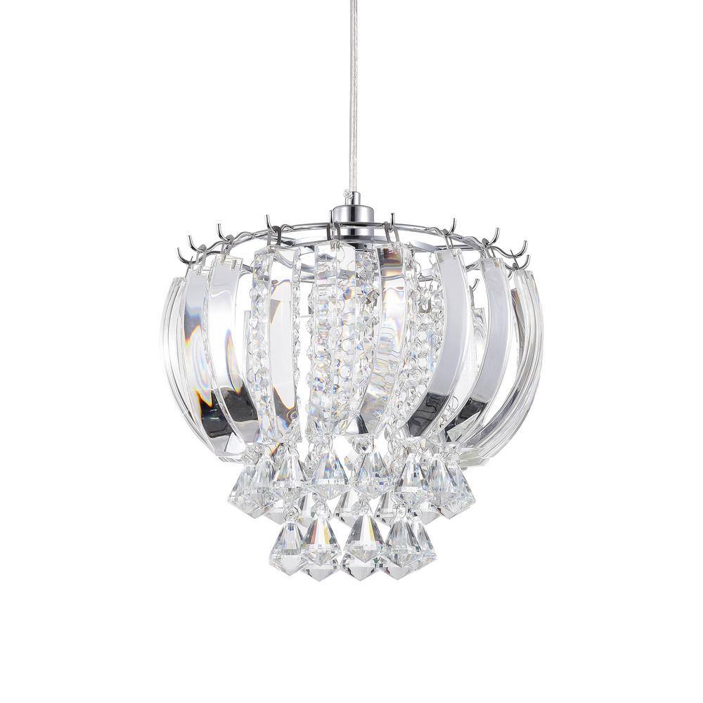 Elfman 11 in. 1-Light Chrome Indoor Chandelier price history on PriceWatchPro
