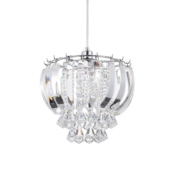 Warehouse of Tiffany Elfman 11 in. 1-Light Chrome Indoor Chandelier