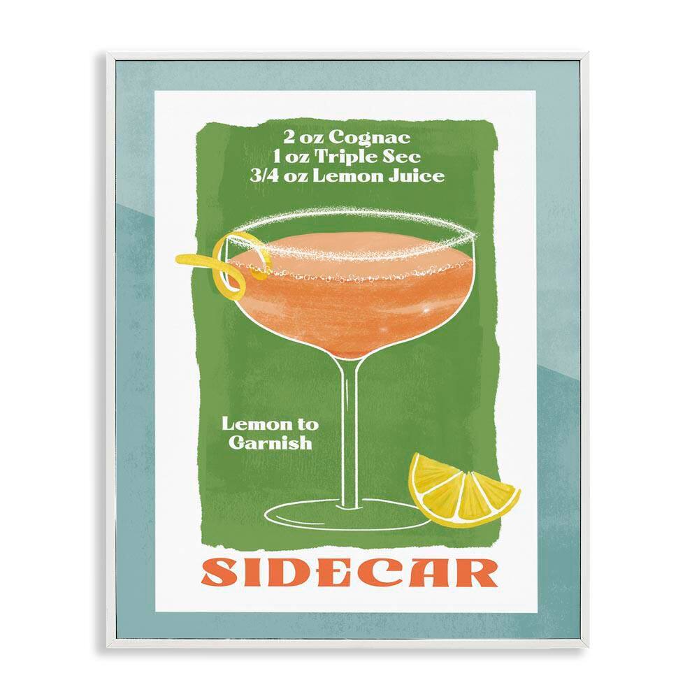 Retro Sidecar Recipe by Deane Beesley White Framed Food Giclee Art Print 20 in. x 16 in. price history on PriceWatchPro
