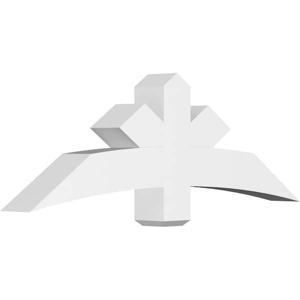 Ekena Millwork Alberta 60 in. W x 20 in. H x 6 in. D Signature Polyurethane Bracket