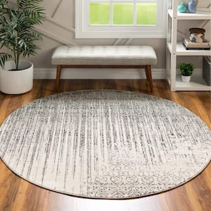 Del Mar Jennifer Gray 6' 0 x 6' 0 Round Rug