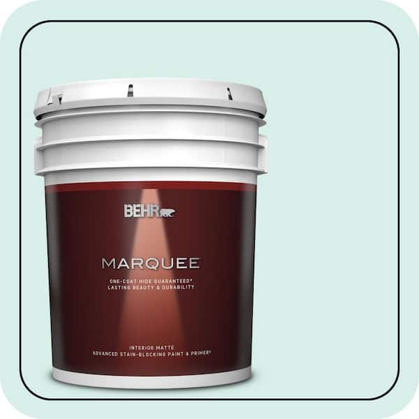 BEHR MARQUEE 5 gal. #M450-1 Dew Pointe Matte Interior Paint & Primer