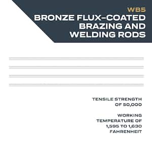 12 in. Bronze Flux Coated Brazing and Welding Rods