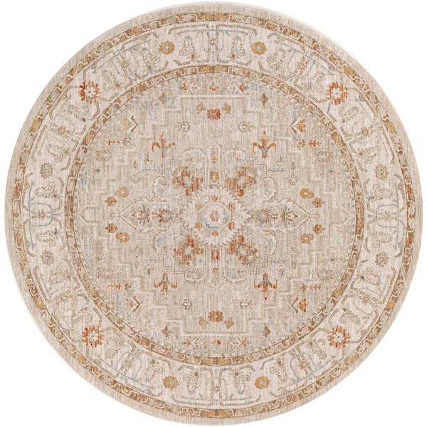 Shuri Sage 7 ft. Round Indoor Area Rug