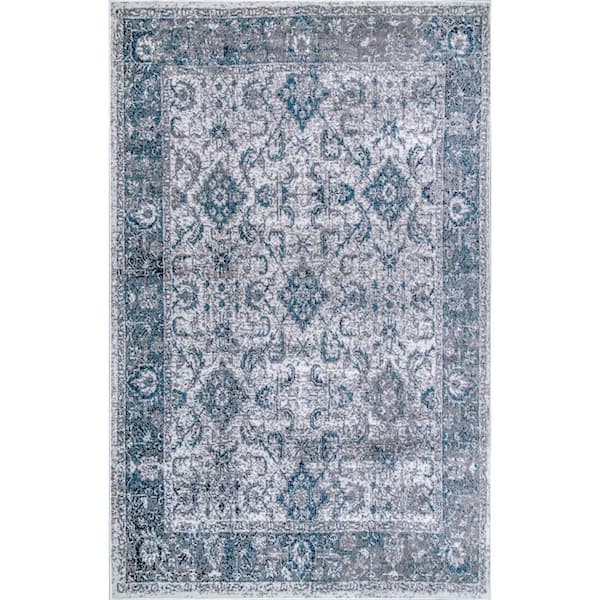 nuLOOM Anaelle Vintage Blue 8 ft. x 10 ft. Area Rug LPCT11A-8010 - The ...