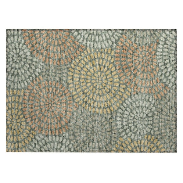 Chantille Machine Washable Indoor/Outdoor Abstract ACN2492 Basil 2 ft. x 3 ft. Accent Rug