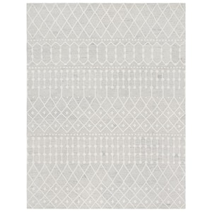 Blossom Silver/Ivory 9 ft. x 12 ft. Geometric Aztec Area Rug