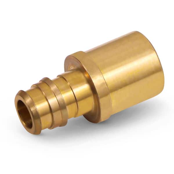 PLUMBFLEX 1/2 in. x 3/8 in. 90° PEX A x Male Sweat Expansion Pex Adapter, Lead Free Brass for Use in Pex A-Tubing