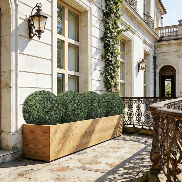 22.4 in. Dark Artificial Topiary Balls Indoor/Outdoor Faux Boxwood
