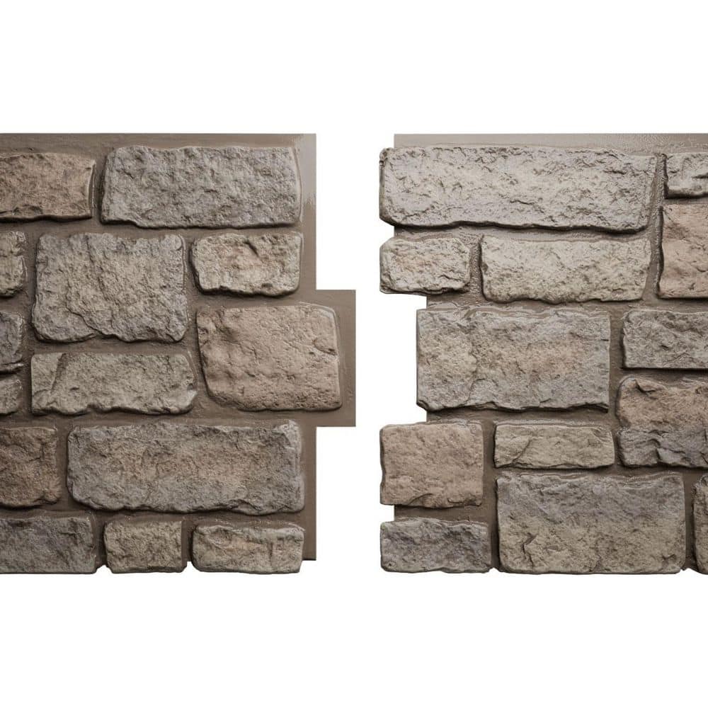 "EverStone Cobblestone Faux Stone Panel, 48""W x 23 3/4""H x 1 1/8""D, Shadow Moss Color" price history on PriceWatchPro