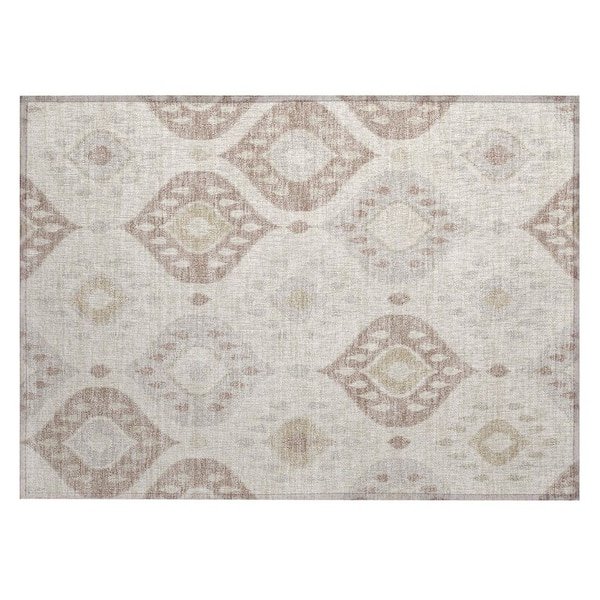 Chantille Machine Washable Indoor/Outdoor Abstract ACN3123 Ivory 2 ft. x 3 ft. Accent Rug