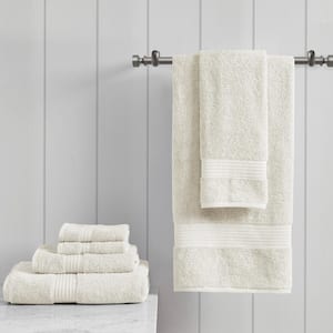 Organic 6-Piece Ivory Cotton Bath Towel Set