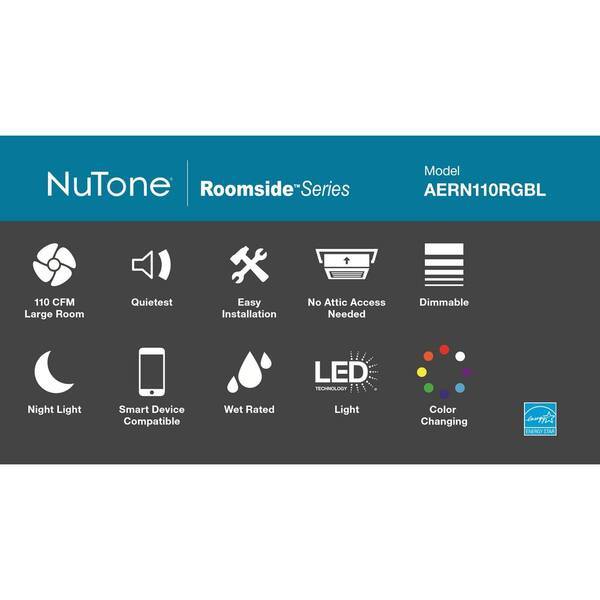 Broan Nutone Chromacomfort 110 Cfm Ceiling Bathroom Exhaust Fan W Customizable Multi Color Leds And Smart Phone App Aern110rgbl - How To Replace A Bathroom Fan Light Combo No Attic Access Broan Nutone Chromacomfort 110 Cfm Ceiling Bathroom Exhaust Fan W Customizable Multi Color Leds And Smart Phone App Aern110rgbl - How To Replace A Bathroom Fan Light Combo No Attic Access