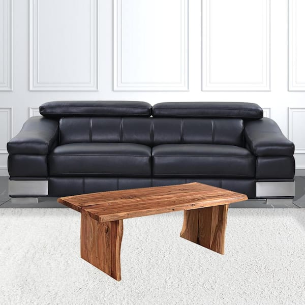 HomeRoots Mariana 51 in. Brown Rectangle Wood Coffee Table
