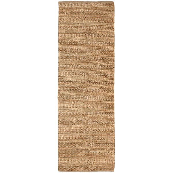 Unbranded Tan 2 ft. 6 in. x 7 ft. 9 in. Natural Jute and Chenille Handwoven  Area Rug