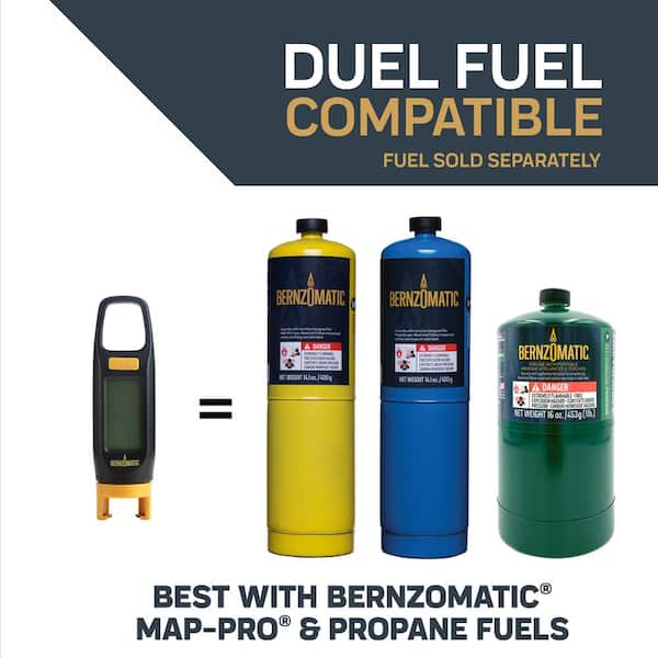 Bernzomatic Digital Fuel Gauge for Propane Gas and Map-Pro Gas