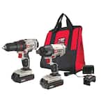 Porter-Cable 20V MAX Lithium-Ion Cordless 2 Tool Combo Kit with (2