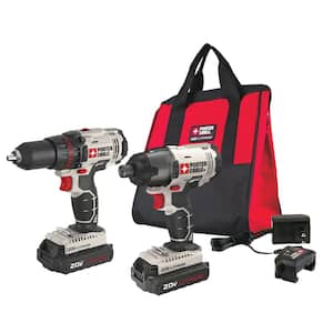 20V MAX Lithium-Ion Cordless 2 Tool Combo Kit with (2) 1.3Ah Batteries, Charger, and Bag