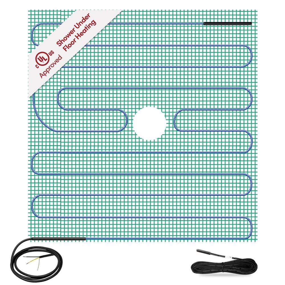 TempZone 4 ft. x 48 in. 120-Volt Radiant Floor Heating Mat for Shower (Covers 16 sq. ft.) price history on PriceWatchPro