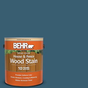 1 gal. #PPU13-18 Bermudan Blue Solid Color House and Fence Exterior Wood Stain
