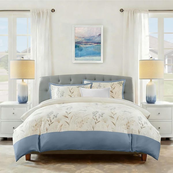 Maxax 23.5 in. Blue Coastal Dimmable Ceramic Bedroom Living Room