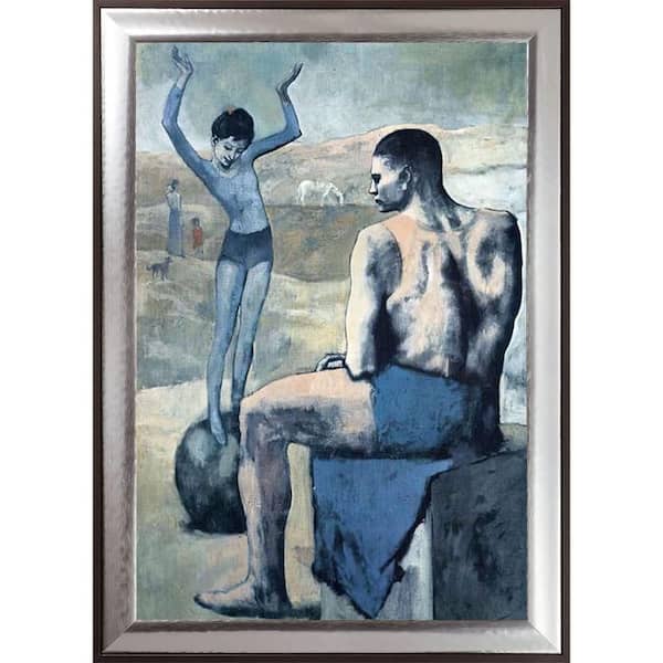 LA PASTICHE Girl on the ball by Pablo Picasso Magnesium Framed People Oil Painting Art Print 29.25 in. x 41.25 in.