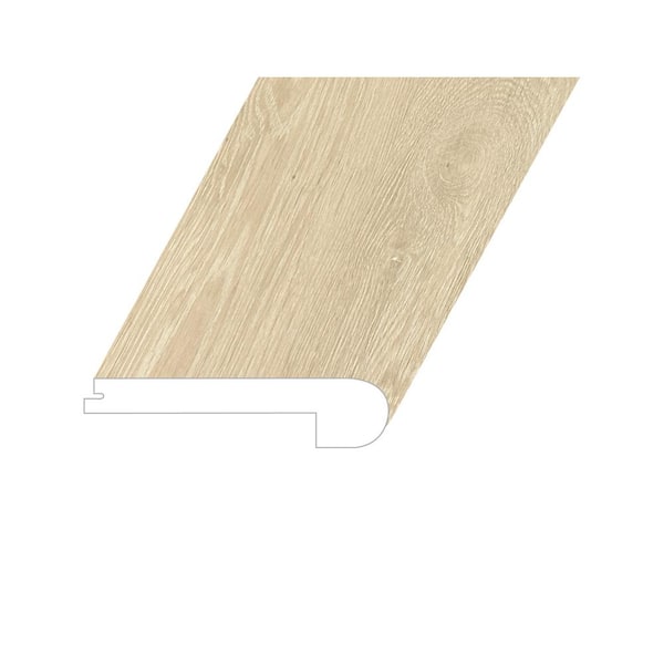 Montserrat Lineage Calypso Tan 1 in. Thick x 4.5 in. W x 94.5 in. L Embossed Wood Look Waterproof Laminate Stairnose Molding