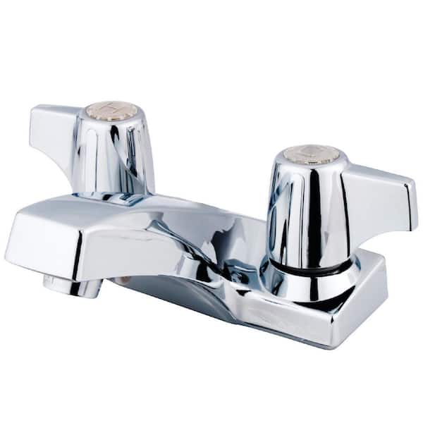 Kingston Brass Columbia 4 in. Centerset 2-Handle Bathroom Faucet in Polished Chrome