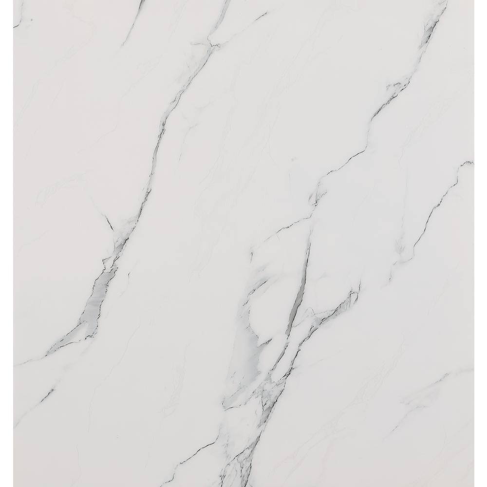 White Marble and Silver 3-Piece Coffee Table Set